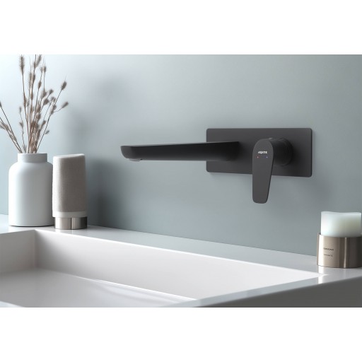 Смеситель для раковины AQUATEK Бетта AQ1113MB встраиваемый черный матовый